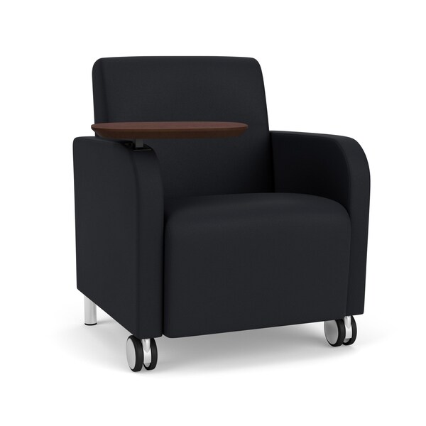 Lesro Siena Lounge Reception Guest Chair W/ Swivel Tablet, 27 in W 29.5 in L 32.5 in H SN1101 - main